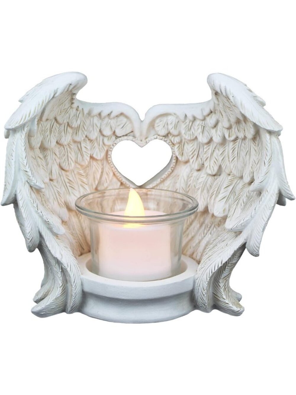 Angel Wings Tealight Candle Holders - Memorial Gifts & Home Decor with LED Tea